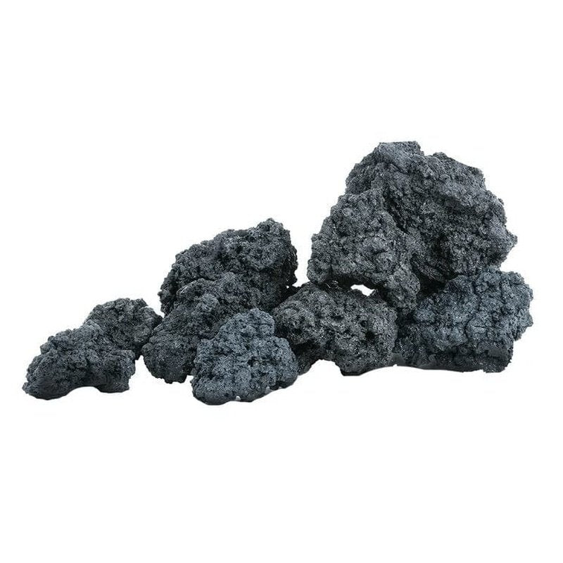 Aqua Natural Black Lava Rock Pack for Aquarium, Terrarium & Landscaping - Perfect for Fish Tanks, Reptile Habitats & Garden Decoration