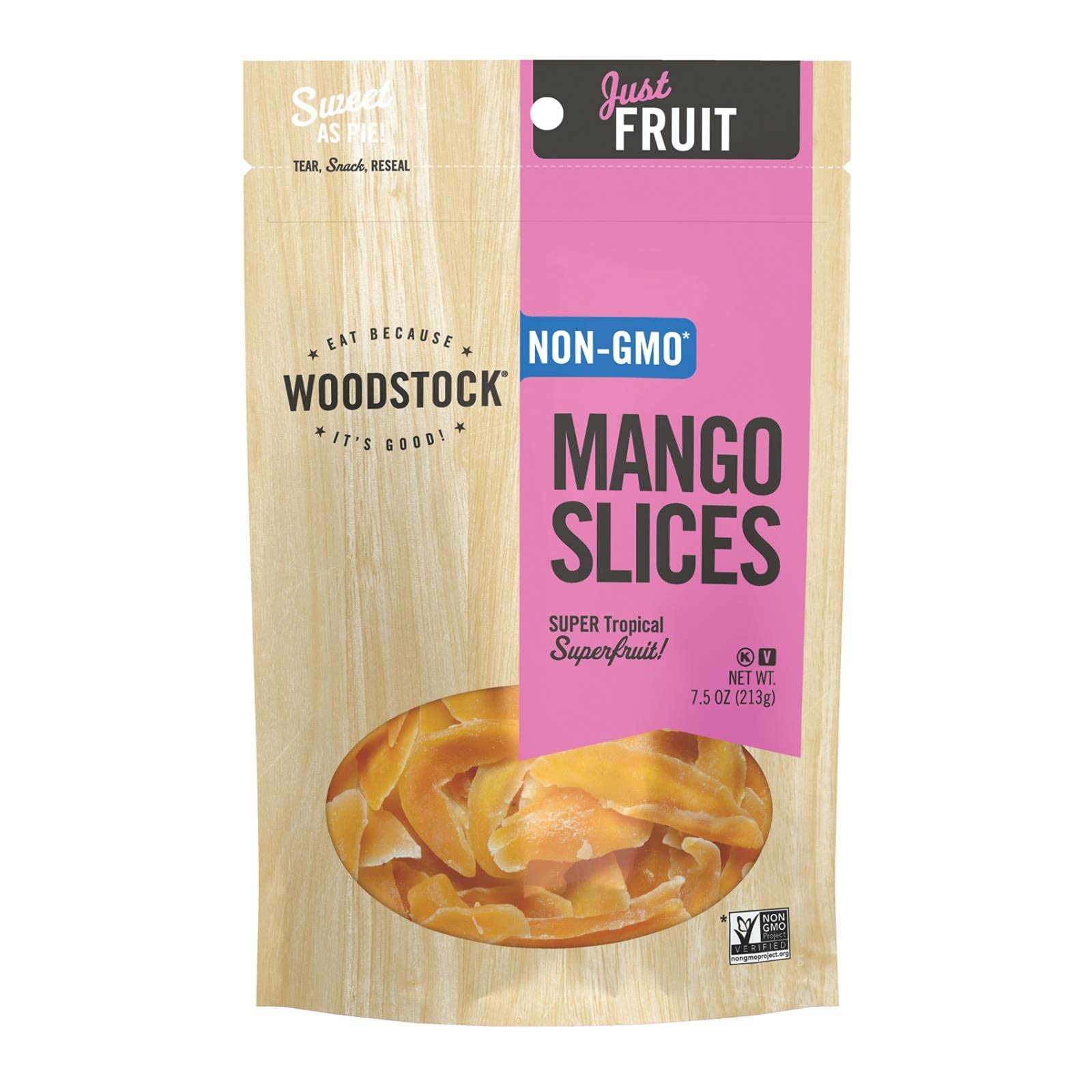 Organic Dried Mango Slices | All Natural, Low Sugar, Unsulphured | 7.5 oz Pack (Case of 8) | Healthy Snack for Kids, Office & Travel