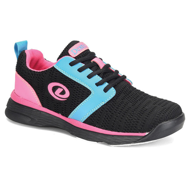 Dexter Women's Raquel LX Bowling Shoes - Black, Blue, Pink Glow - Perfect for League Play & Casual Bowling