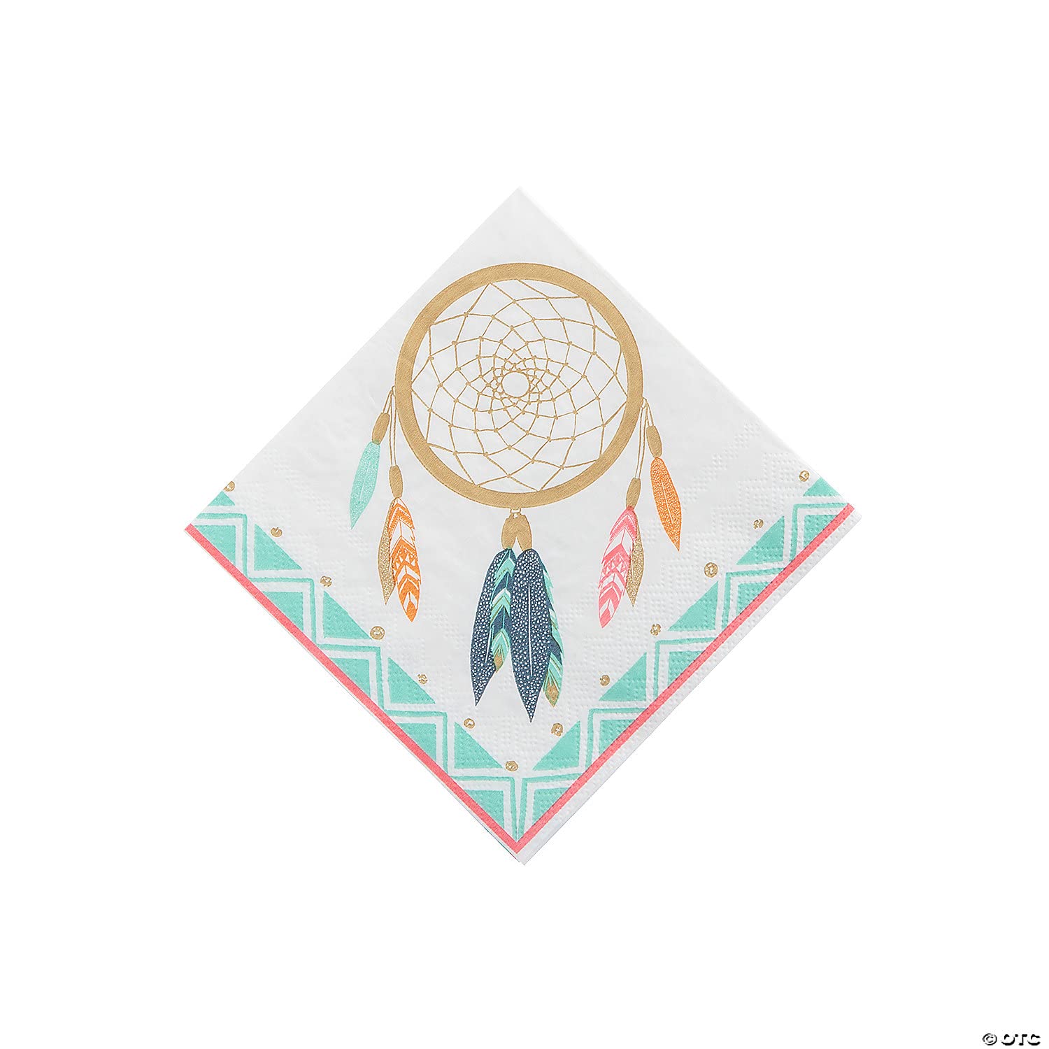 Tribal Boho Party Beverage Napkins - 16-Pack Colorful Paper Napkins for Birthday, Wedding & Holiday Celebrations - Perfect for Boho Themed Parties, Picnics & Festive Gatherings