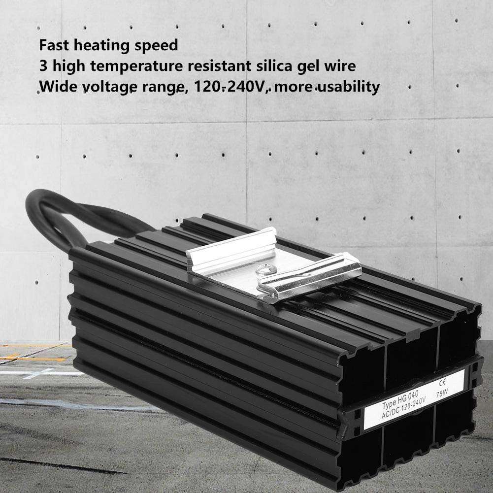 120-240V PTC Heater Cabinet Heater - 75W Electric Thermostatic Air Heater for Home, Office & Workshop - Fast & Safe Heating Solution