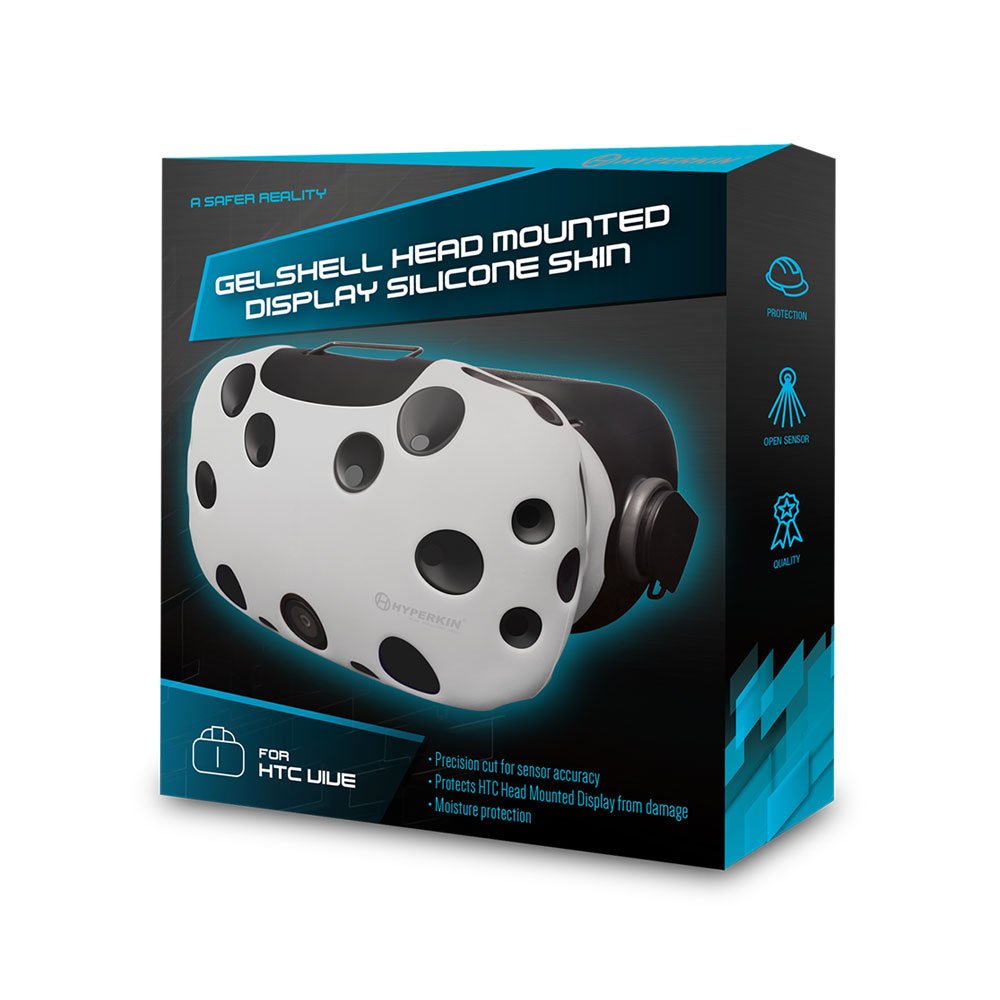 Hyperkin GelShell Silicone Skin Cover for HTC Vive VR Headset - White | Comfortable Protective Case for Gaming, Virtual Reality & Esports