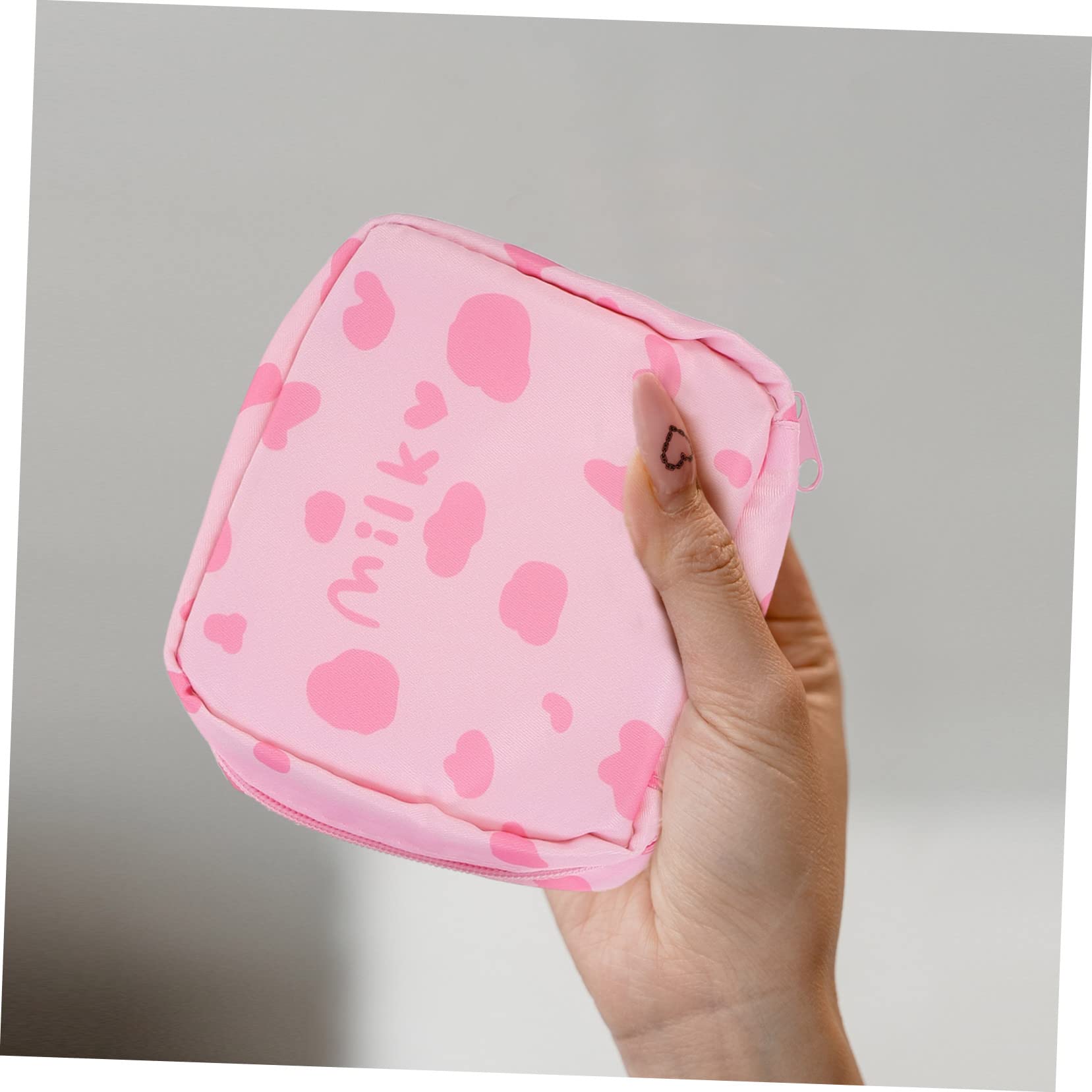 PLAFOPE 2-Pack Sanitary Napkin Storage Bags - Waterproof Travel Pouch for Pads, Tampons & Cosmetics | Portable Hygiene Organizer for Gym, Office & School (Soft Plush Design)