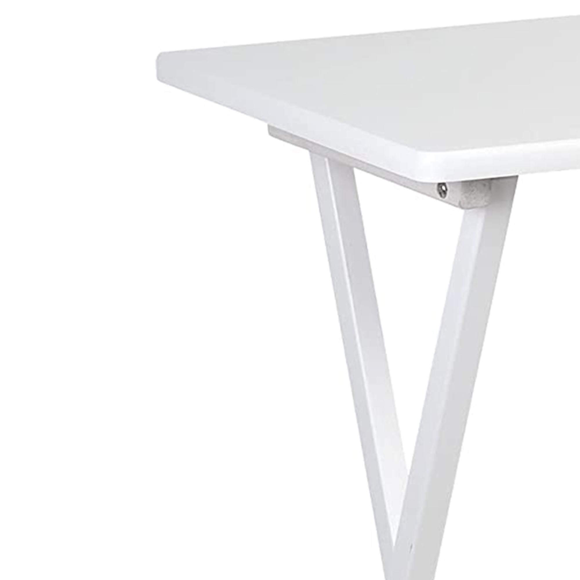 Solid Wood Folding TV Tray Table - Portable Snack Desk & Serving Stand for Living Room, Bedroom, Office - Sturdy 8-Piece Set in White - Perfect for Movie Nights, Breakfast in Bed & Home Entertainment