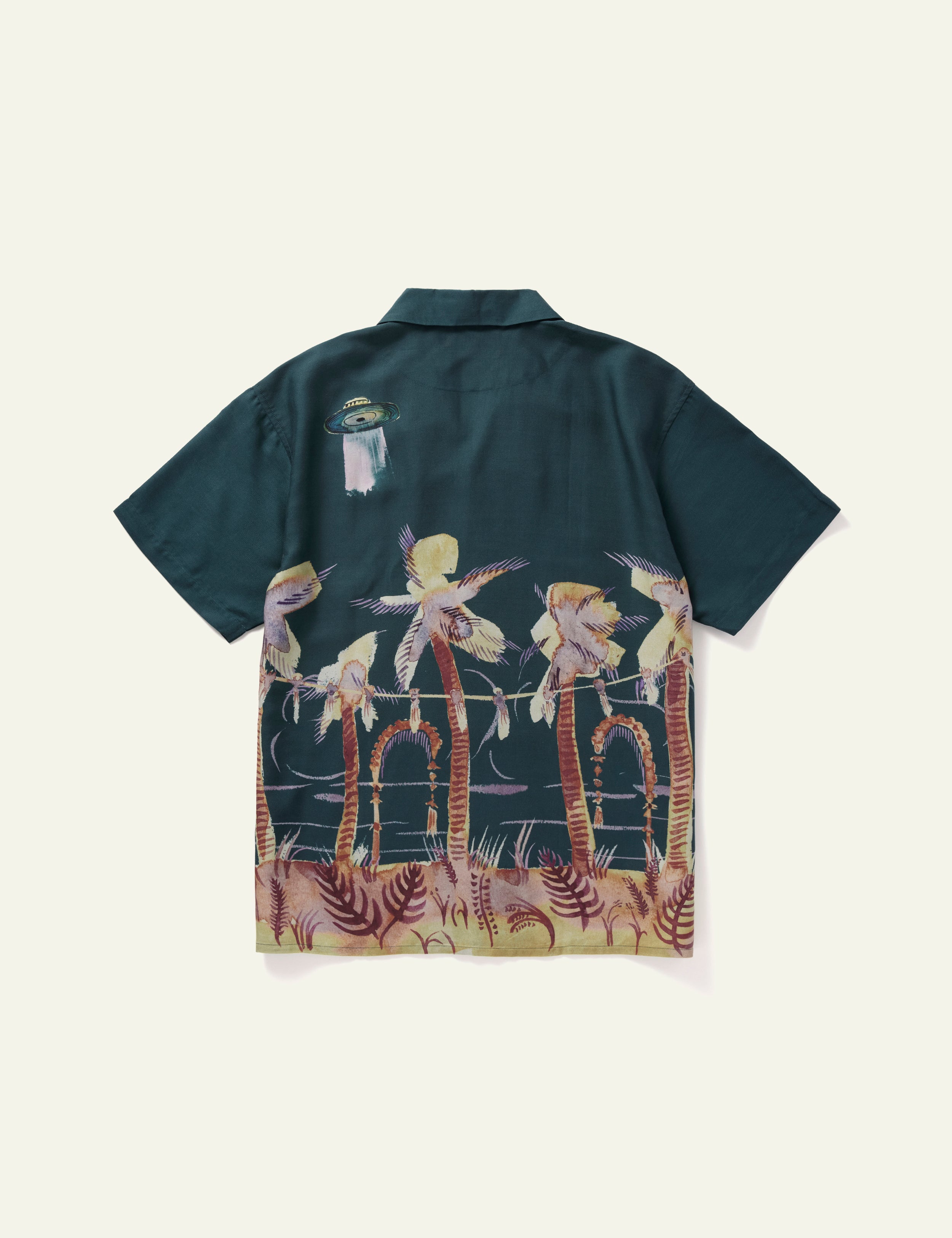 Stylish Blue Green Palm Tree Short Sleeve Shirt for Men & Women - Perfect for Beach Vacation, Summer Party & Tropical Getaway