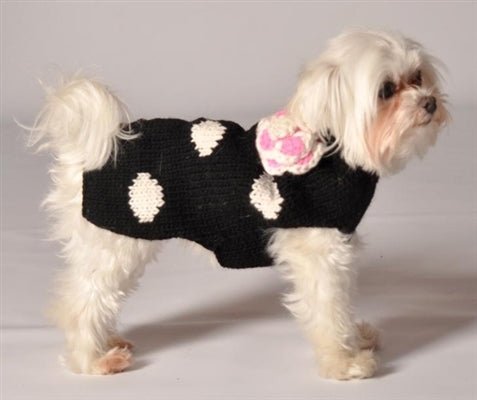 Stylish Black Polka Dot Sweater for Women - Trendy Knit Pullover with White Dots - Perfect for Casual Outfits, Office Wear & Fall Fashion