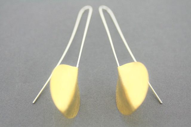22K Gold Over Silver Long Drop Earrings for Women - Elegant Dangle Jewelry for Parties, Weddings & Special Occasions