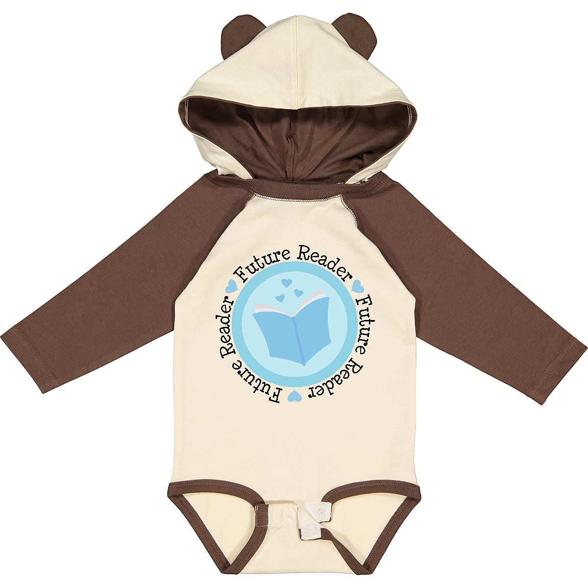 Inktastic Reading Future Reader Books Long Sleeve Baby Bodysuit - Perfect for Storytime, Library Visits & Bookworm Baby Gifts