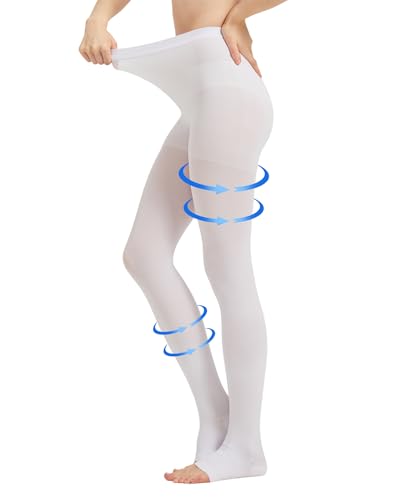 15-20mmhg Open Toe White