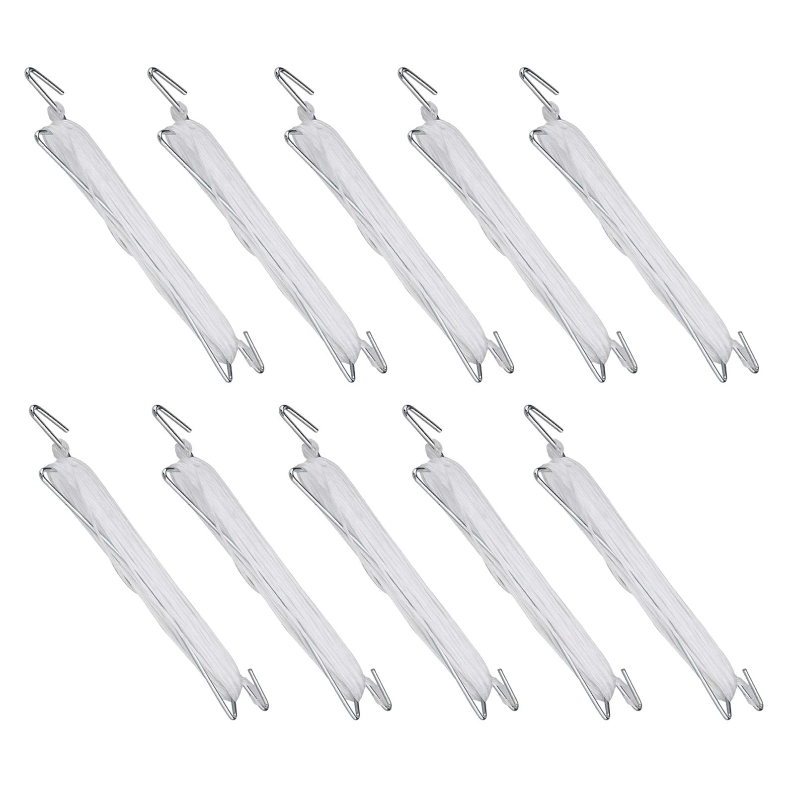 Asodomo 10 Pack Tomato Plant Support Hooks with 33Ft Nylon Twine - Garden Vine Clips for Tomatoes, Cucumbers, Peas & Climbing Flowers - Durable Plant Training Tool for Vegetable Garden & Backyard Farming