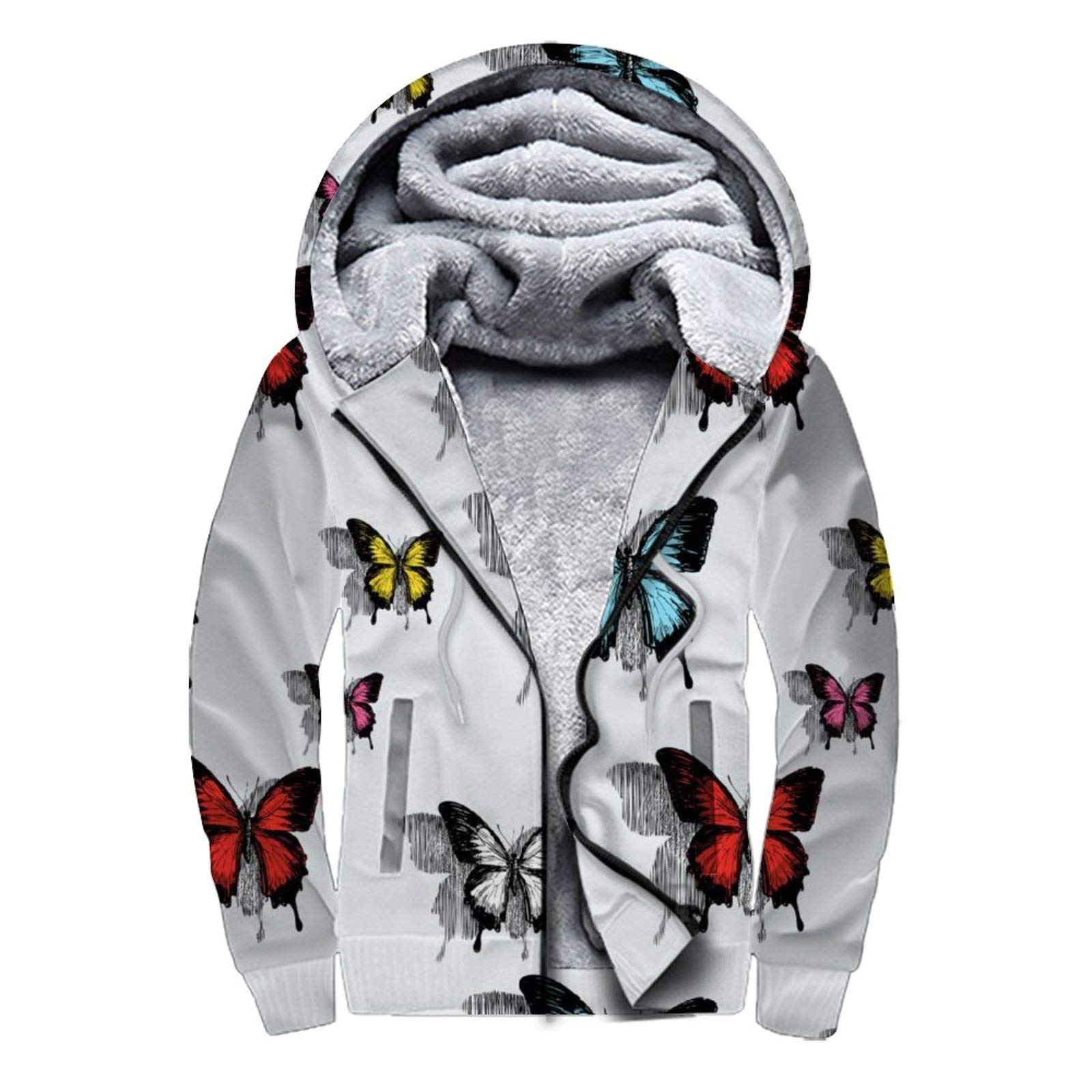 Men's Winter Fleece Hooded Sweatshirt - Full Zip Warm Pullover Jacket for Men & Women (Sizes S-3XL) | Cold Weather Outdoor Activities, Casual Wear, Gym & Lounge