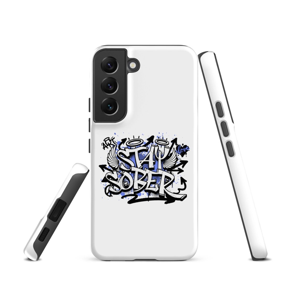 Stay Sober Graffiti Samsung Phone Case - Trendy Protective Cover for Galaxy S21/S20/Note 20 - Perfect for Nightlife, Concerts & Urban Fashion