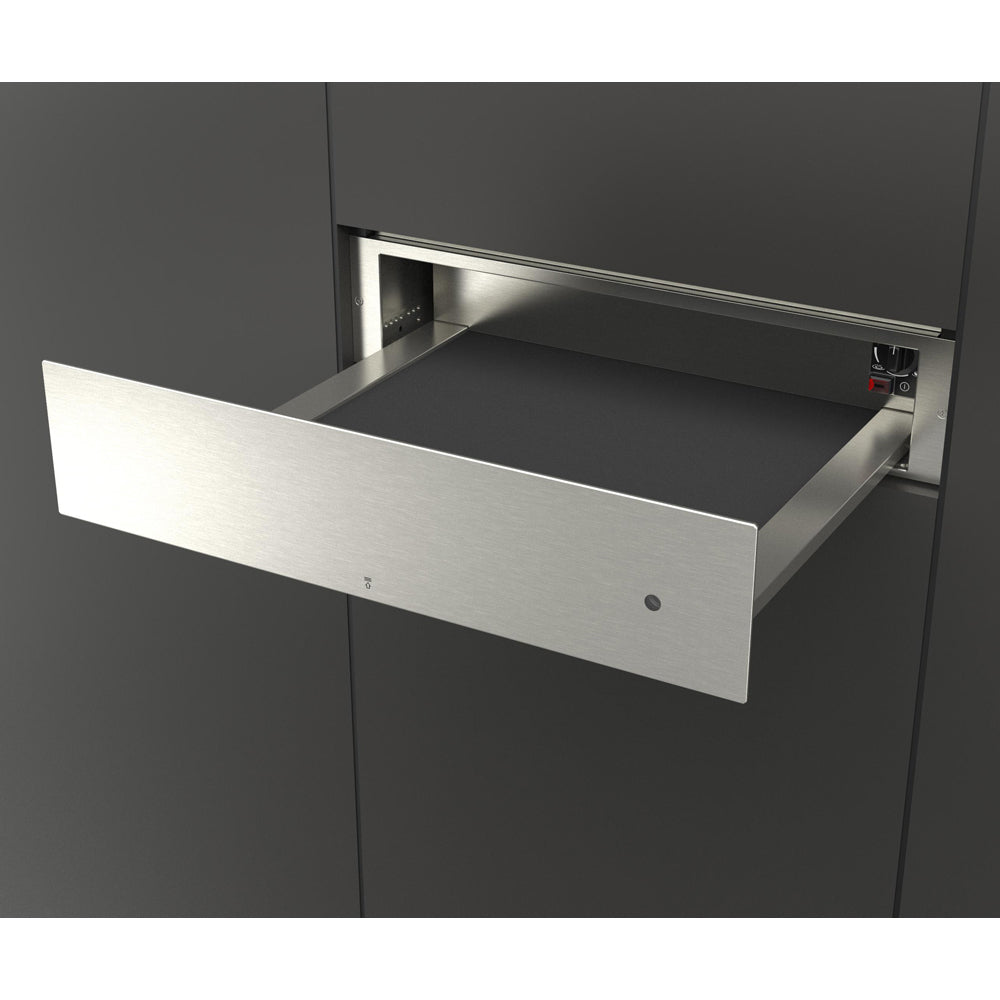 Fulgor Milano 24-Inch 400 Series Stainless Steel Warming Drawer with Push-to-Open Door - F4DWD24S1 | Perfect for Keeping Food Warm in Restaurants, Catering & Home Kitchens