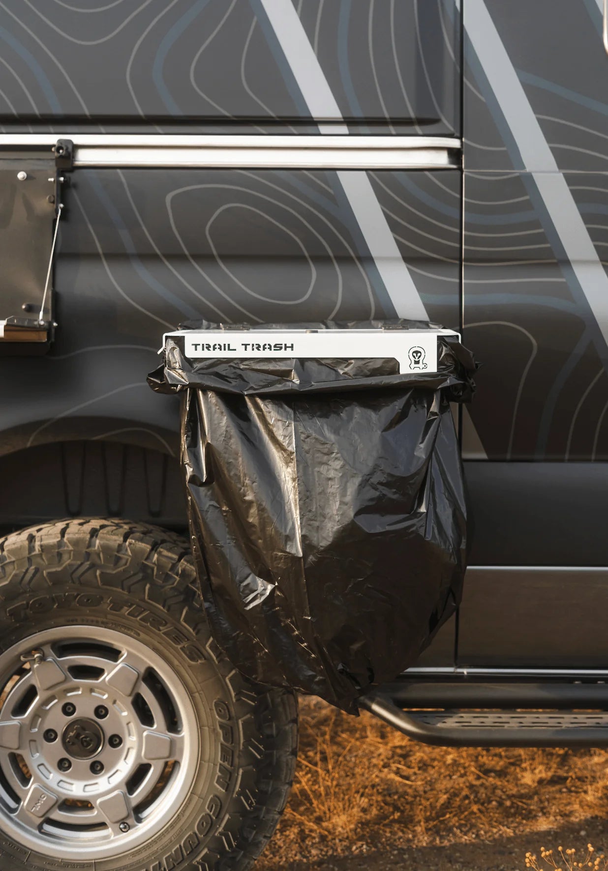 Magnetic Overlanding Trash Receptacle - Owl Trail Trash Can for Camping, Hiking & Outdoor Adventures | Durable & Secure Waste Bin for Off-Road Vehicles & RVs
