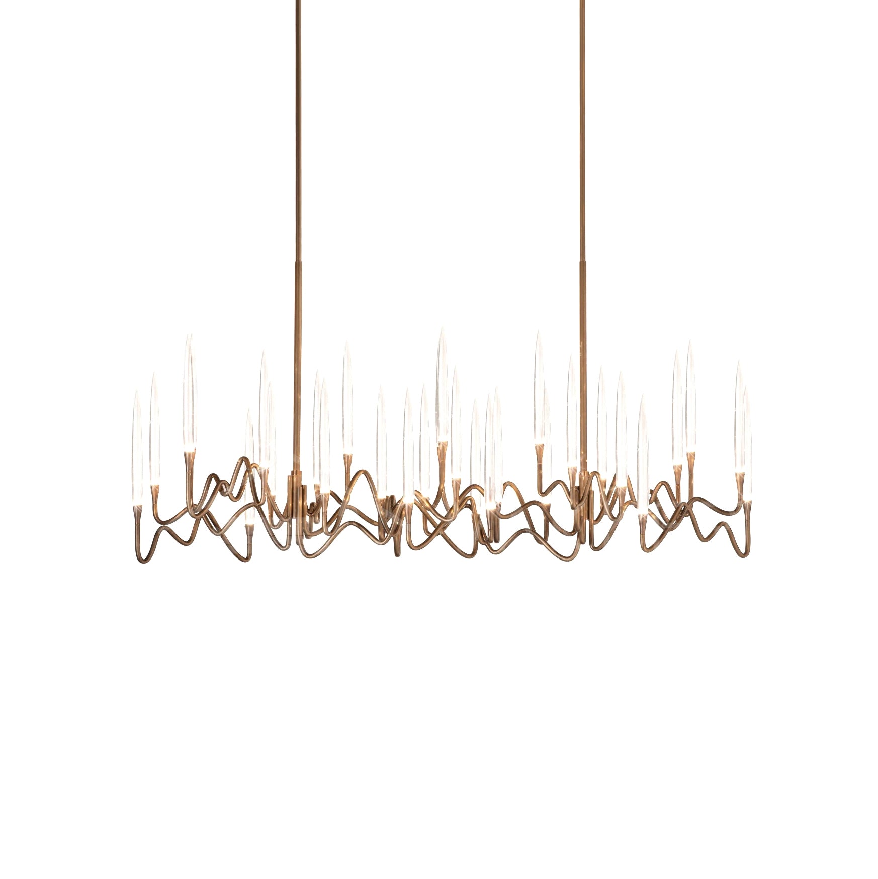 Elegant Classical Candelabrum Chandelier - Antique Brass Crystal Ceiling Light Fixture for Dining Room, Living Room & Bedroom Decor
