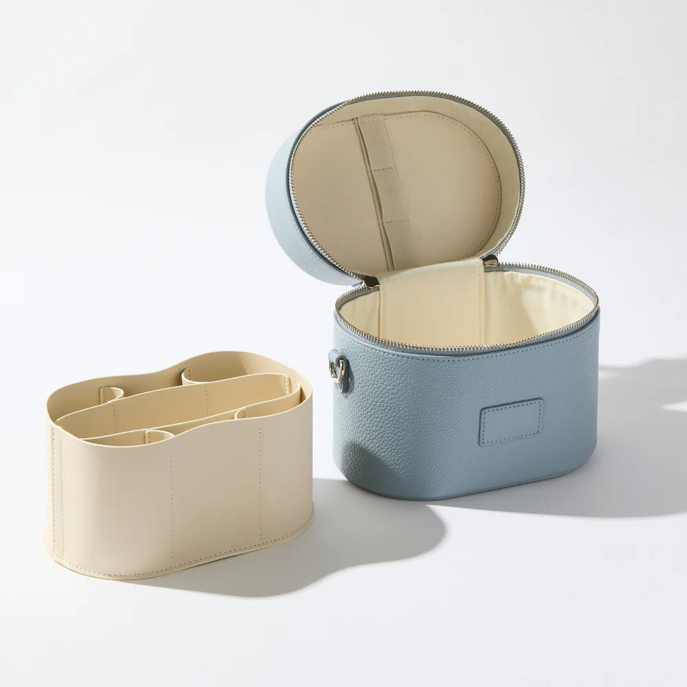 Premium Oval Toiletry Case for Travel - Waterproof Cosmetic Bag with Hanging Hook, Perfect for Toiletries, Makeup & Shampoo | Ideal for Vacation, Gym & Business Trips