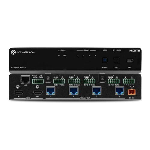 Atlona AT-HDR-CAT-4ED 4K HDMI to HDBaseT Distribution Amplifier - 4 Outputs, Extended Distance HDR Support for Home Theater & Commercial AV Systems