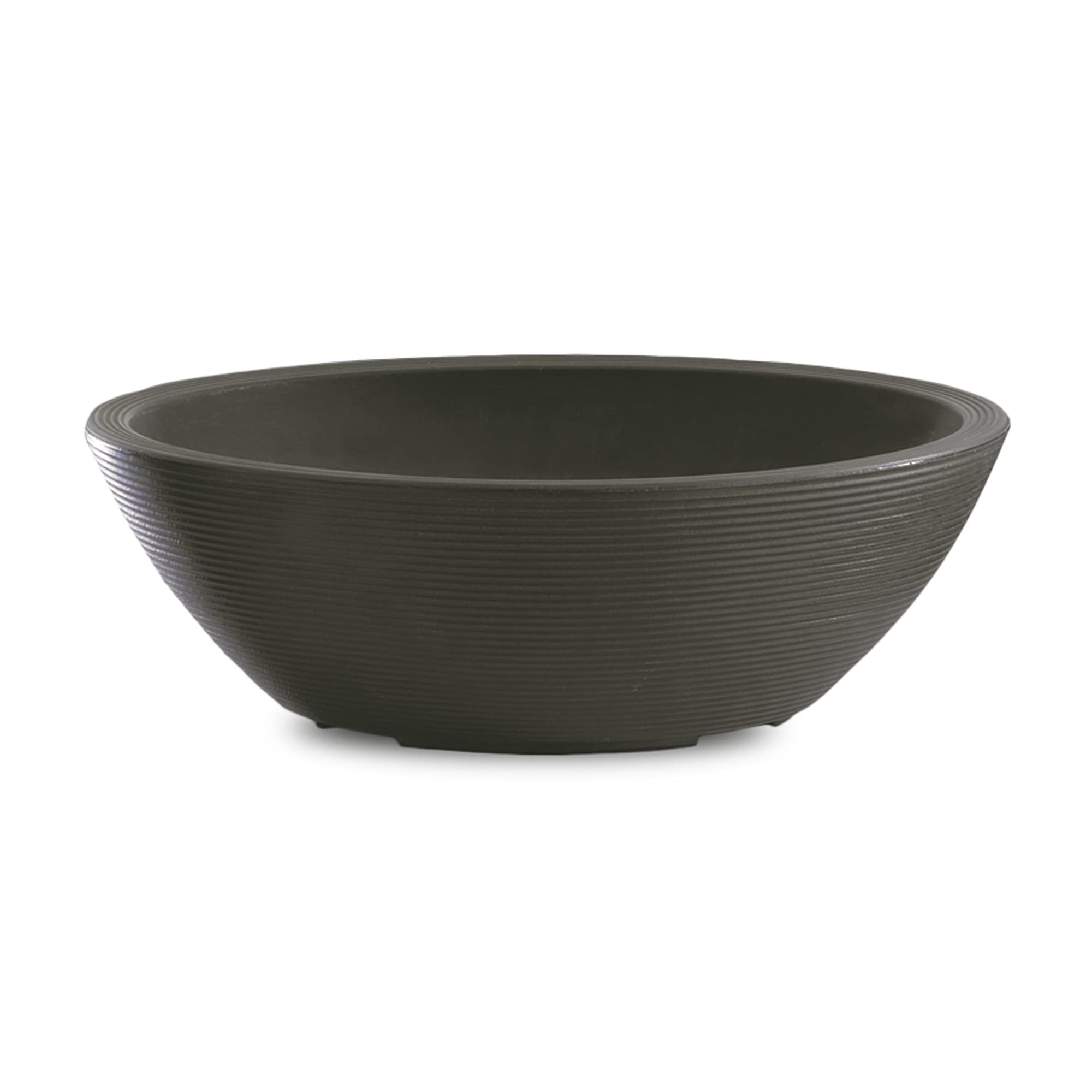 **Delano Oval Bowl 30-Inch Double-Walled Plant Pot – Old Bronze | Crescent Garden | Indoor & Outdoor Decorative Planter for Patio, Garden, or Home Décor**