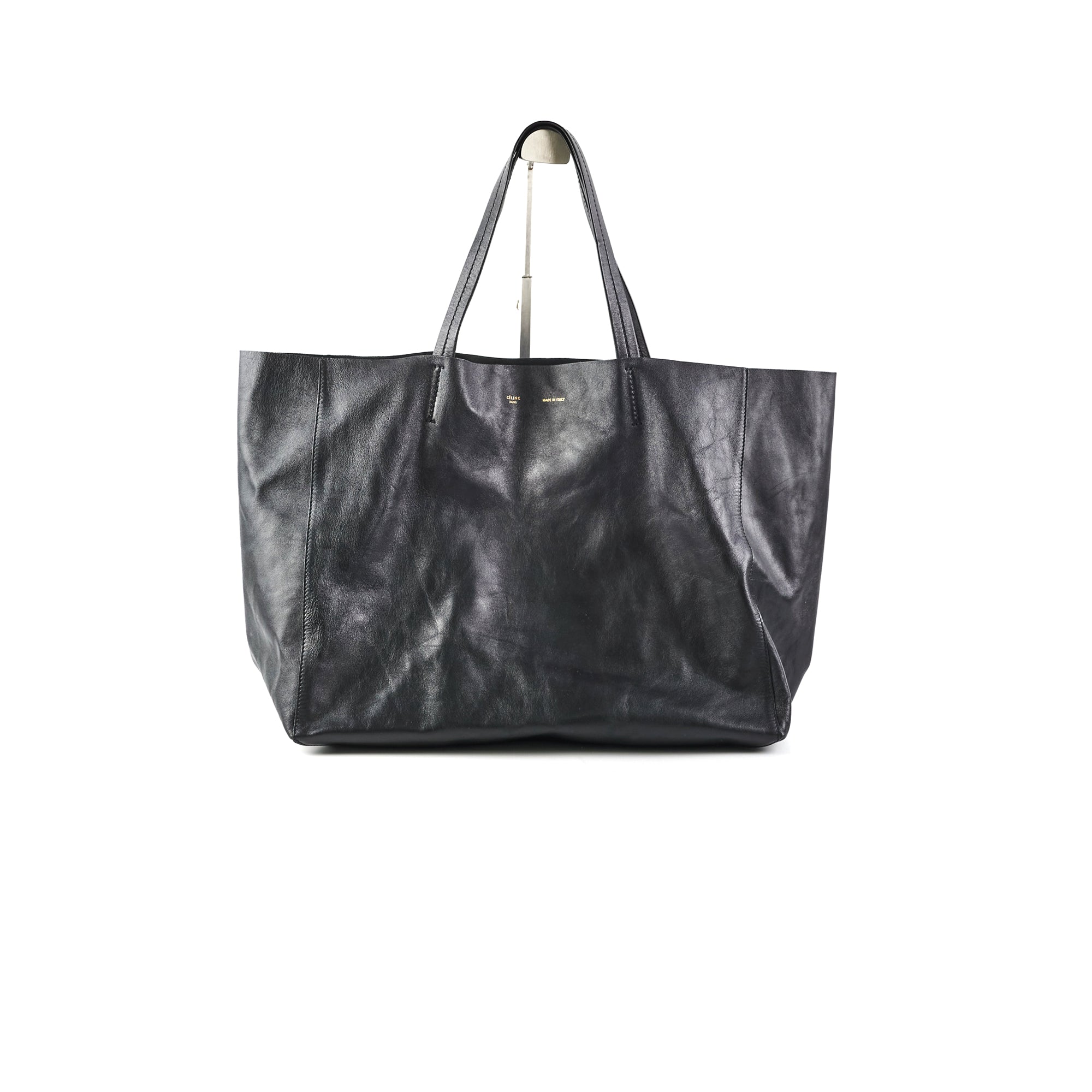 Celine Black Leather Tote Bag for Women - Stylish & Spacious Handbag for Work, Travel & Everyday Use