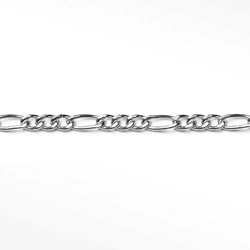 Permanent Figaro Chain Bracelet 3mm Sterling Silver for Women - Dainty Minimalist Jewelry for Everyday Wear, Gifts & Special Occasions