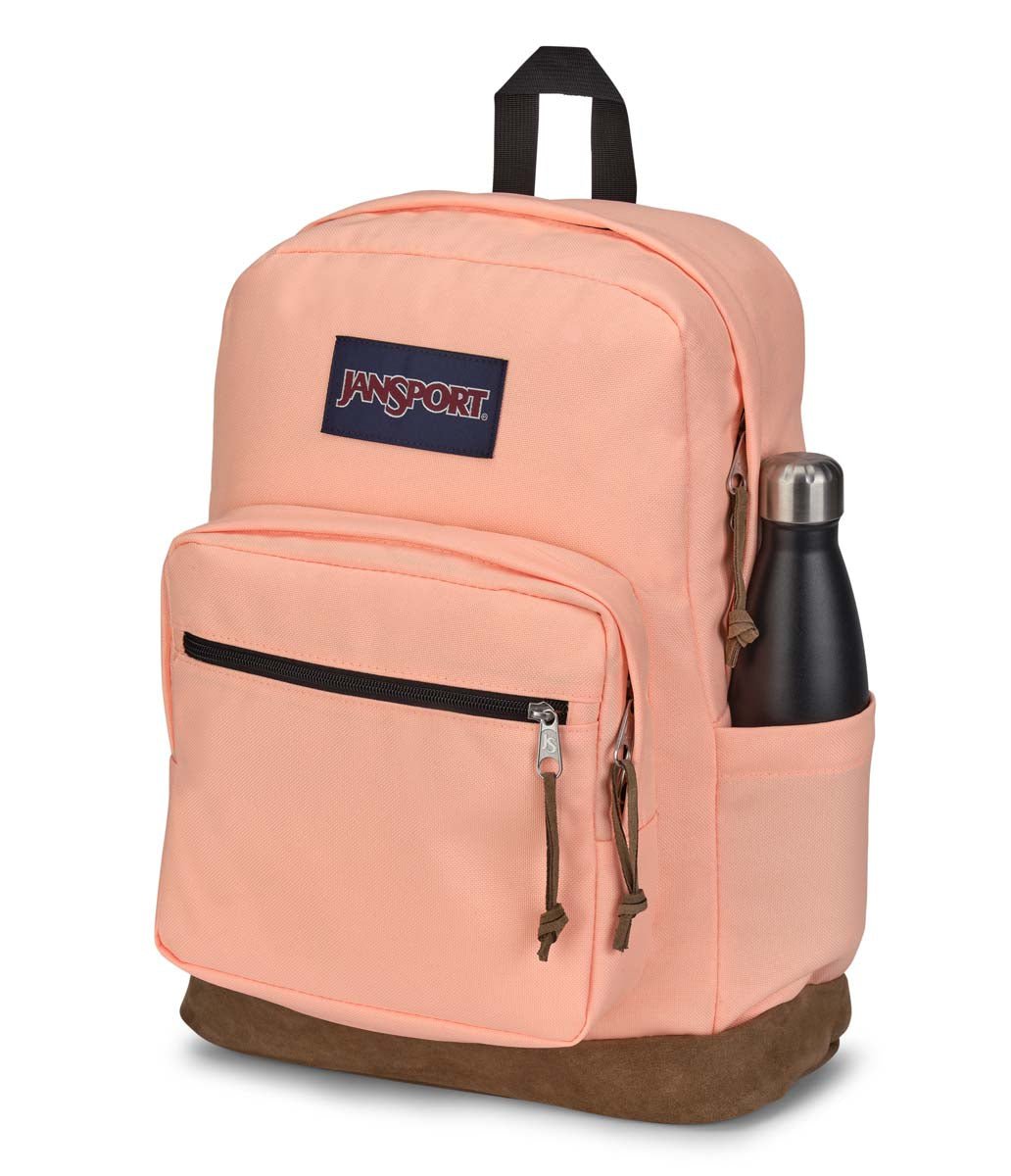 JanSport Right Pack Backpack - Lightweight School & Travel Backpack for Students & Commuters, Peach Neon - Perfect for College, Hiking & Everyday Use