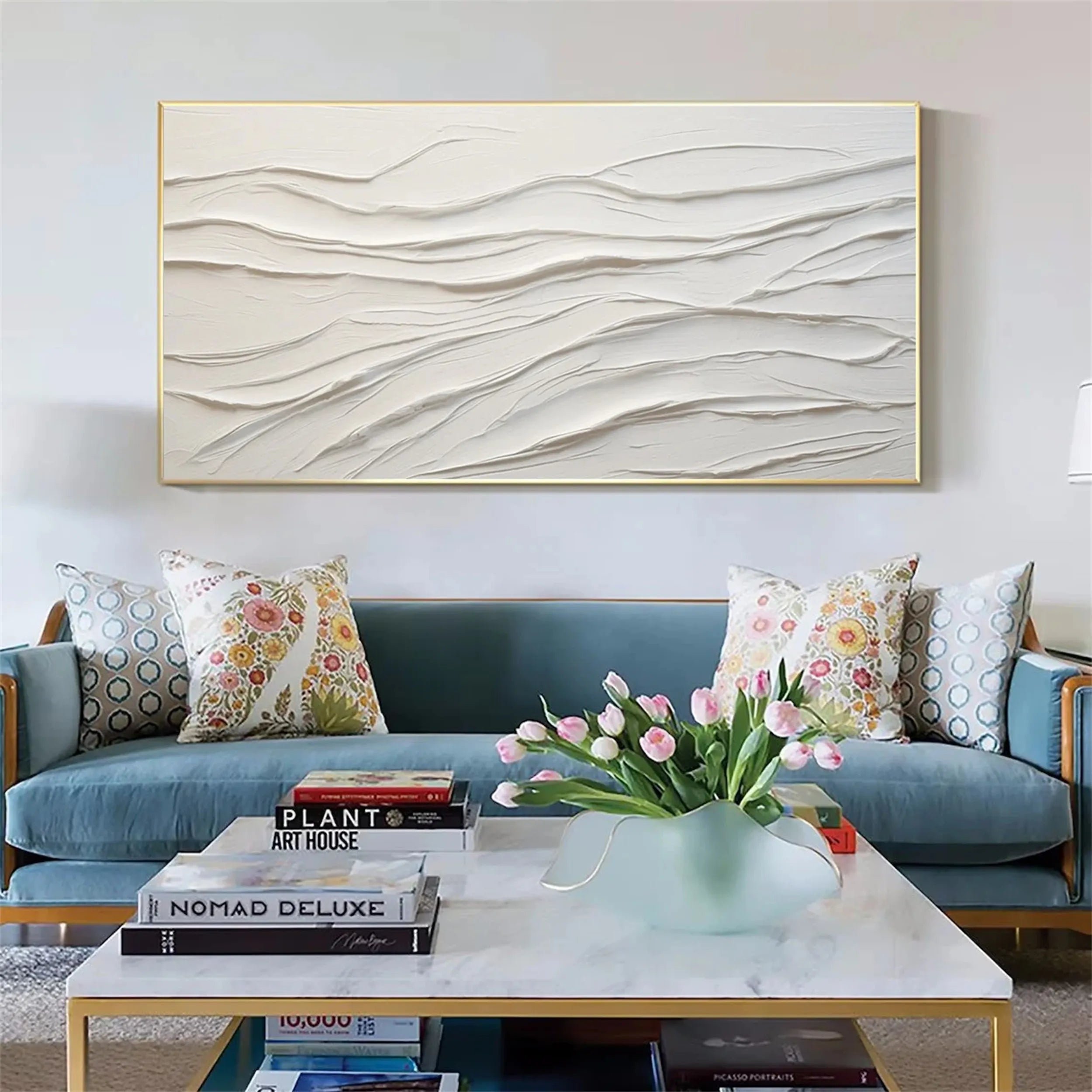 Minimalist Textured Plaster Art Painting - Modern Abstract Wall Decor for Living Room, Bedroom & Office | #MM174