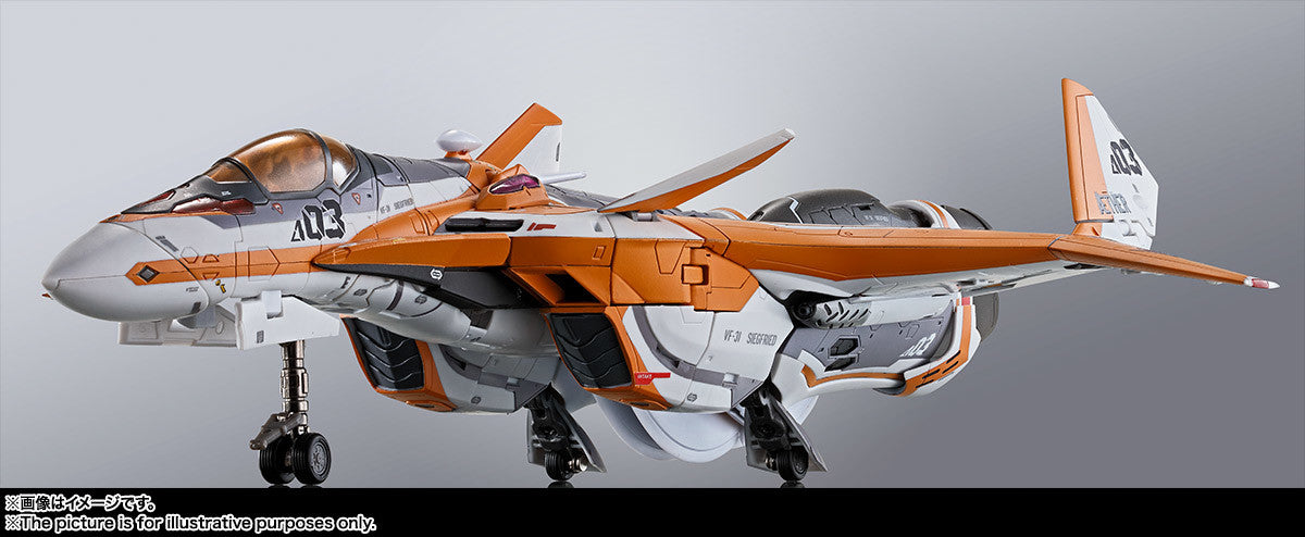 Bandai DX Chogokin Macross Delta VF-31E Siegfried Super Dimension Fortress Action Figure - Collectible Anime Model for Display & Play
