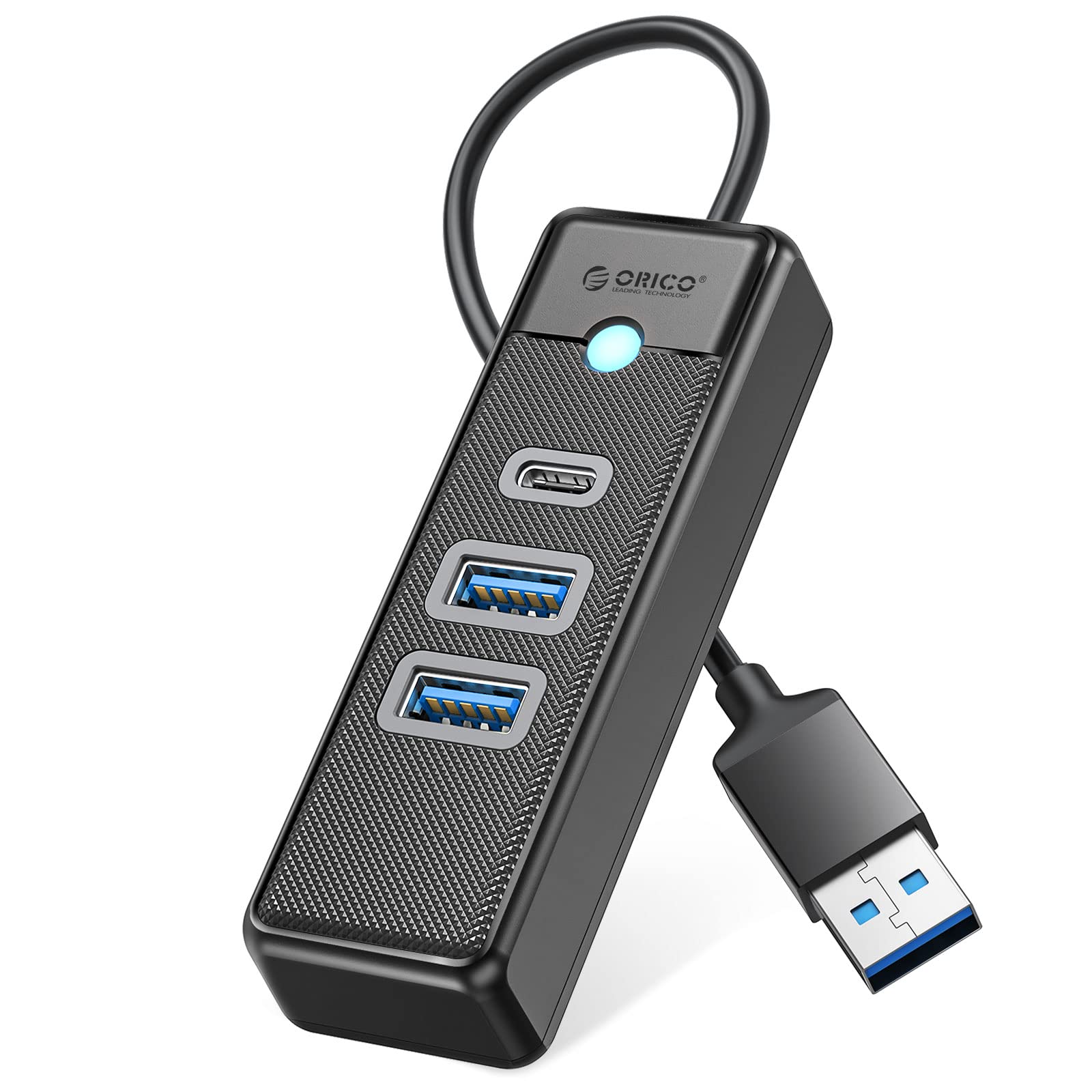 ORICO USB C Hub 3-Port Adapter - USB 3.1 Type C to USB 3.0 Converter with 2 USB-A & 1 USB-C Ports - 0.5ft Cable for MacBook, Windows Laptop, iPhone, Android Tablet - Perfect for Home Office, Travel & Mobile Workstations (Mac OS 10.X+, Linux, Android Compatible)