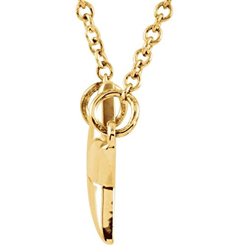 14K Yellow Gold Star Pendant Necklace - 18