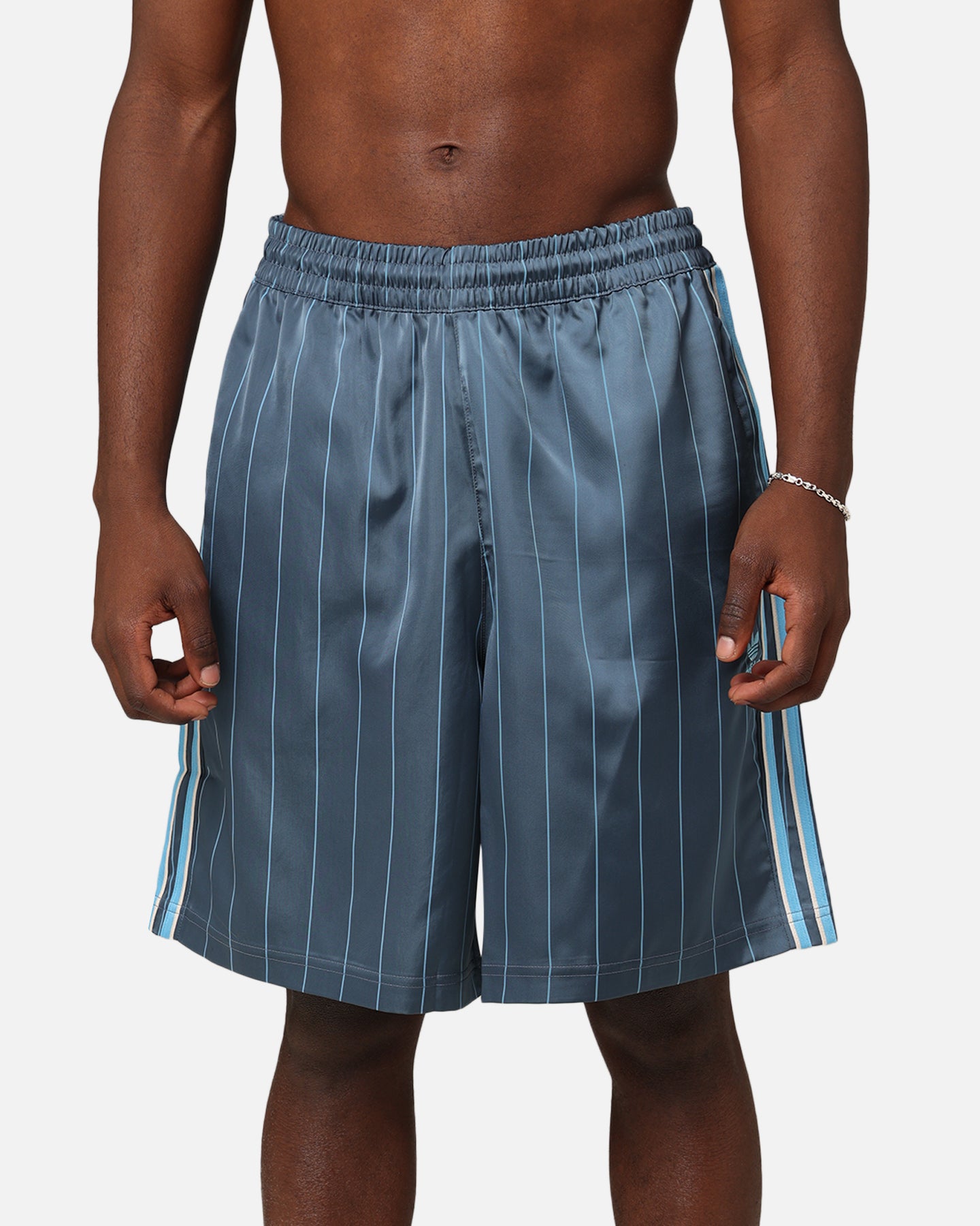 Adidas Pinstripe Sprinter Shorts - Men's Athletic Running Shorts with Side Pockets - Perfect for Gym, Jogging & Casual Wear