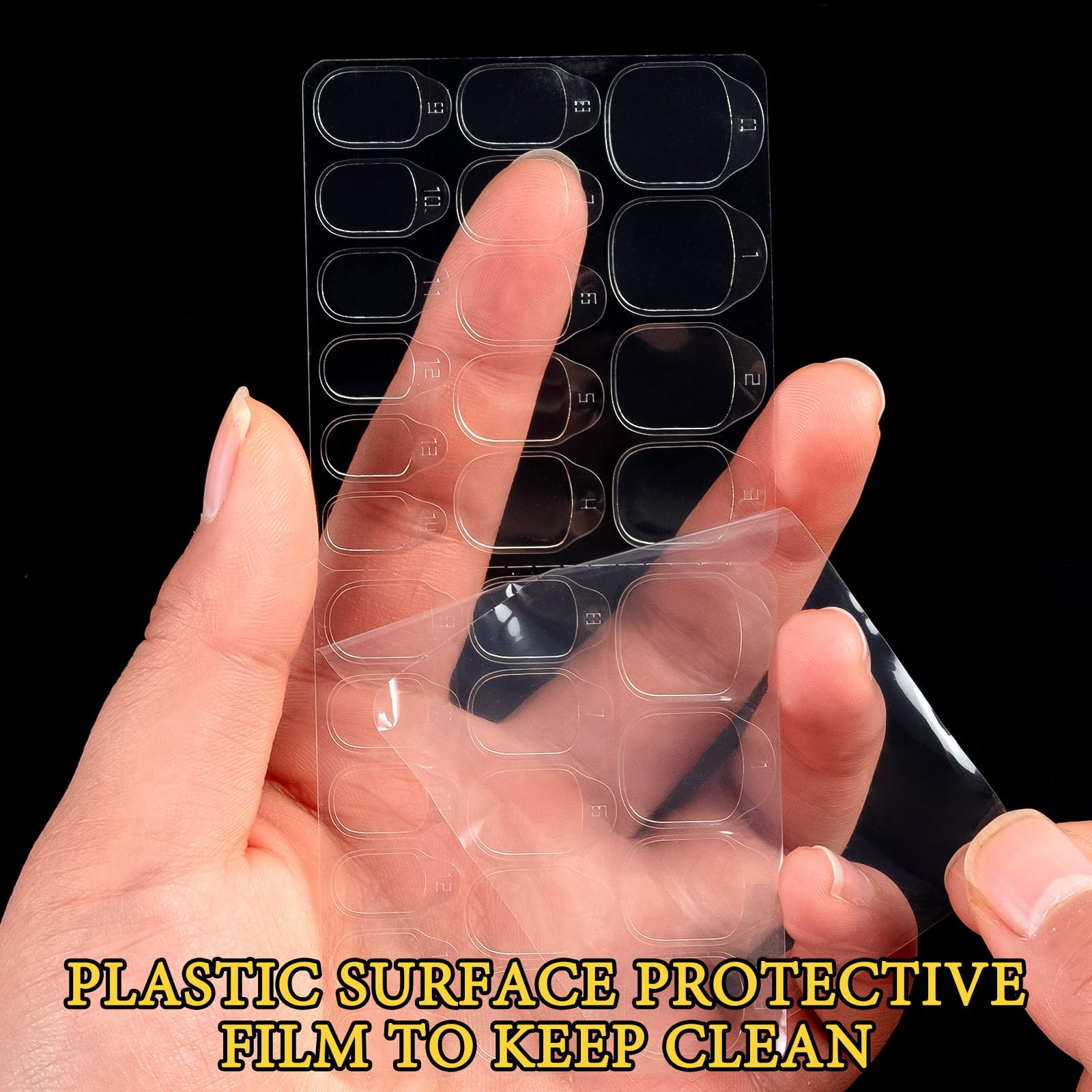 30 Sheets Nail Adhesive Tabs - 900 Pcs Ultra Thin 0.4MM Sticky Nail Glue for Fake Nails & Tips | Waterproof, Breathable Double-Sided Nail Tabs in 15 Sizes | Perfect for Salon, Home Manicure & Nail Extensions