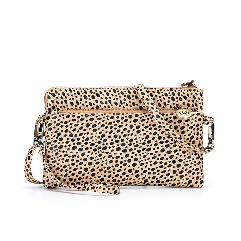 Nina Pebbled Leather Crossbody Bag & Clutch Purse for Women - Stylish Shoulder Handbag for Date Night, Party & Travel Accessories
