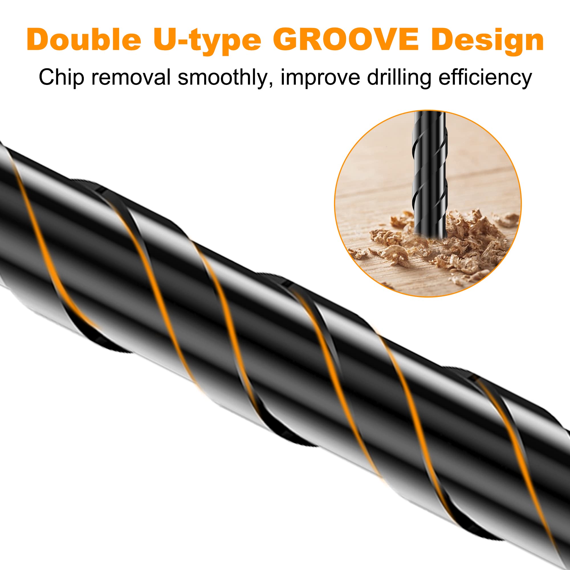 TITGGI 10-Piece Masonry Drill Bit Set - Carbide Tip Concrete Drill Bits for Brick, Tile, Cement & Glass (3/16