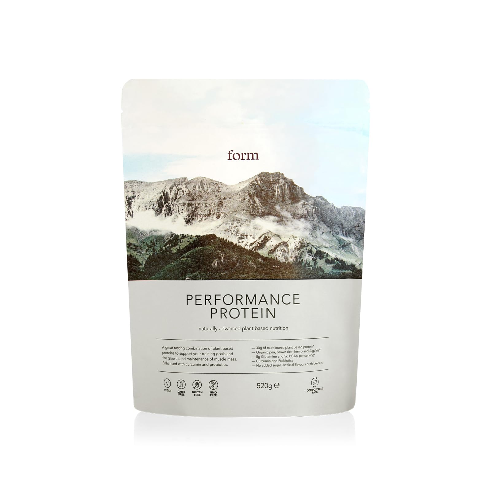 Form Performance Protein - Vegan Protein Powder with 30g Plant-Based Protein, BCAAs & Digestive Enzymes | Chocolate Hazelnut Flavor | Post-Workout Recovery & Muscle Growth | Mixes Easily with Water or Smoothies