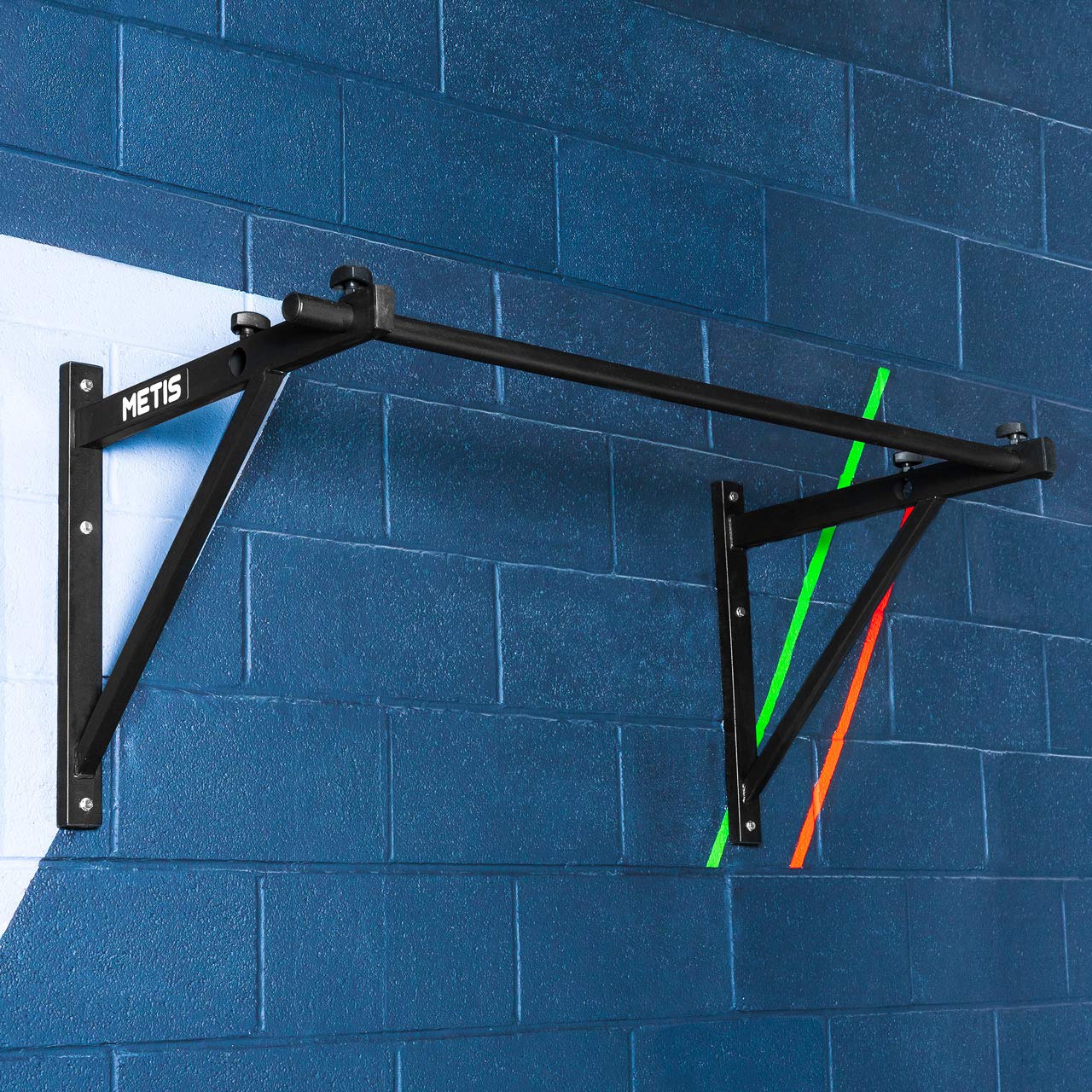 METIS Wall Mounted Pull Up Bar for Home Gym - Heavy Duty Chin Up Bar for Upper Body Workout | Premium Strength Training Equipment for Pull Ups & Chin Ups - Perfect for Home Fitness & Garage Gym Setup