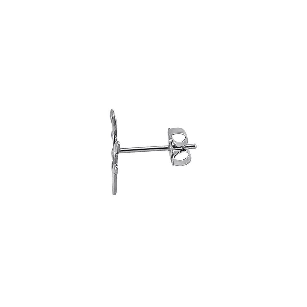 14K White Gold Trendy Branch Stud Earrings for Women - Elegant Floral Design Hypoallergenic Jewelry - Perfect for Weddings, Parties & Everyday Wear