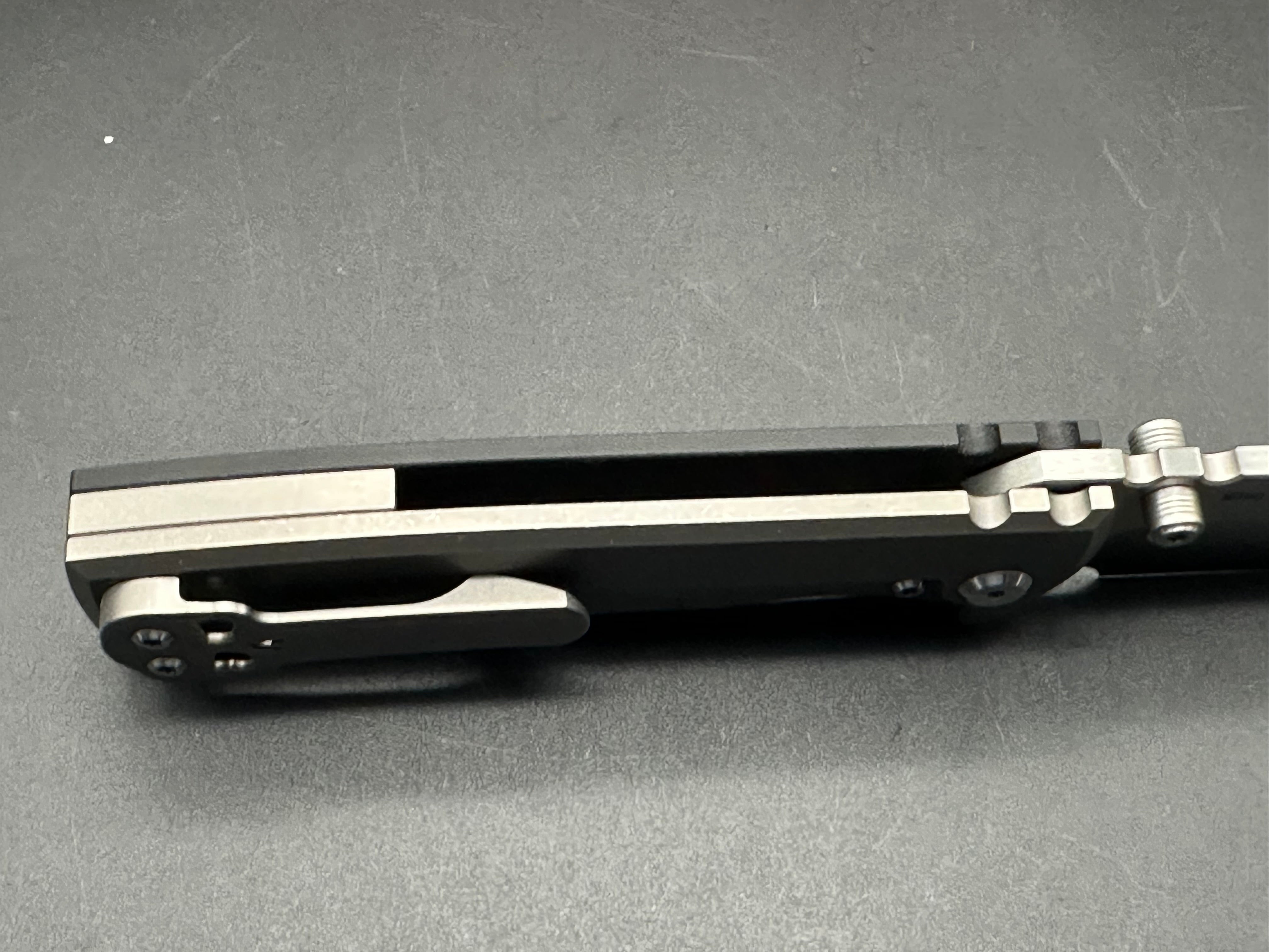 Chaves Redencion 229 Tanto Frame Lock Folding Knife - Titanium Handle with Black G10 Inlays - 3.63