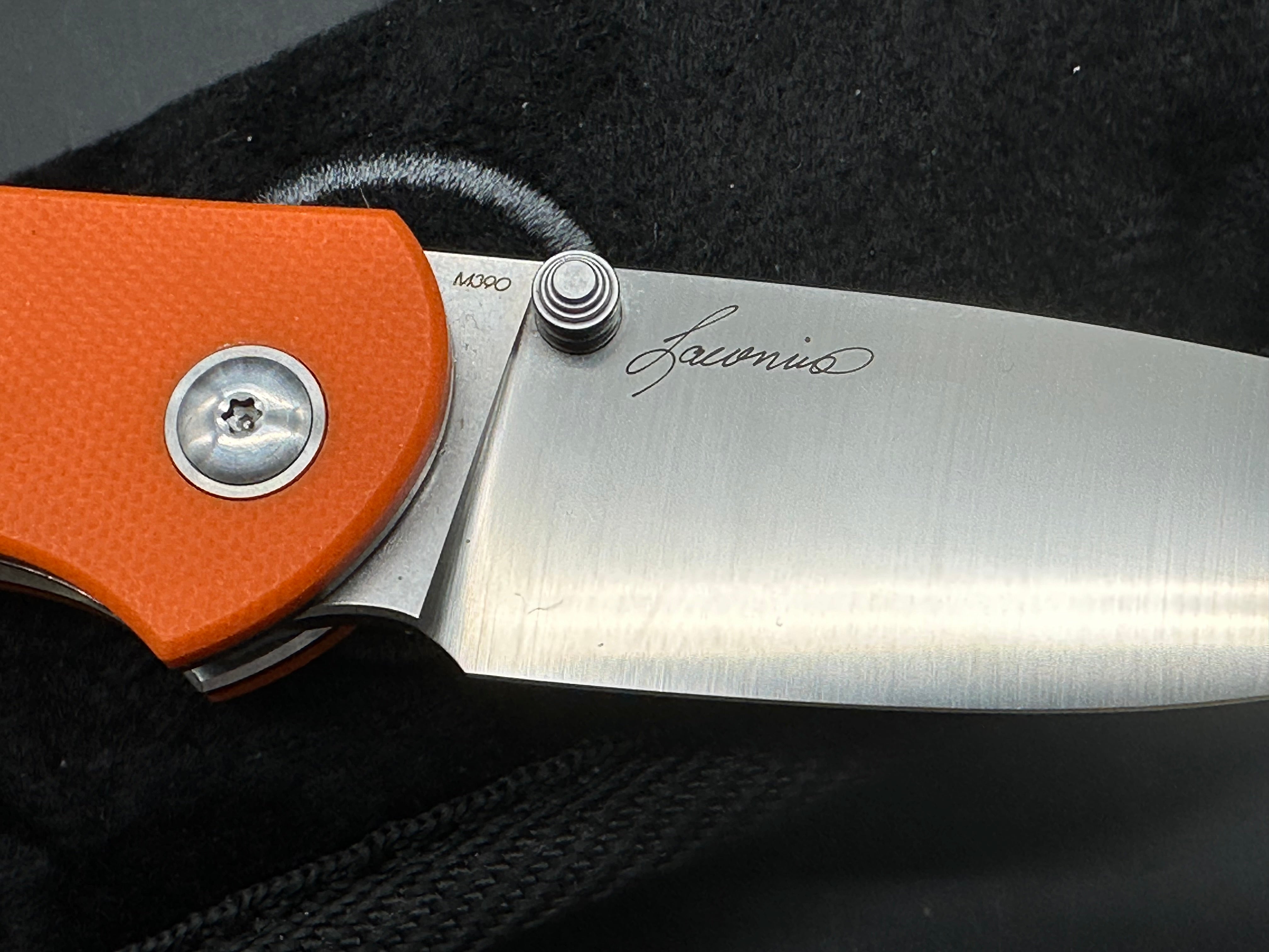 Premium M390 Steel Folding Knife with G10 Handle - Jasmine Orange - EDC Pocket Knife for Outdoor, Camping, and Everyday Carry