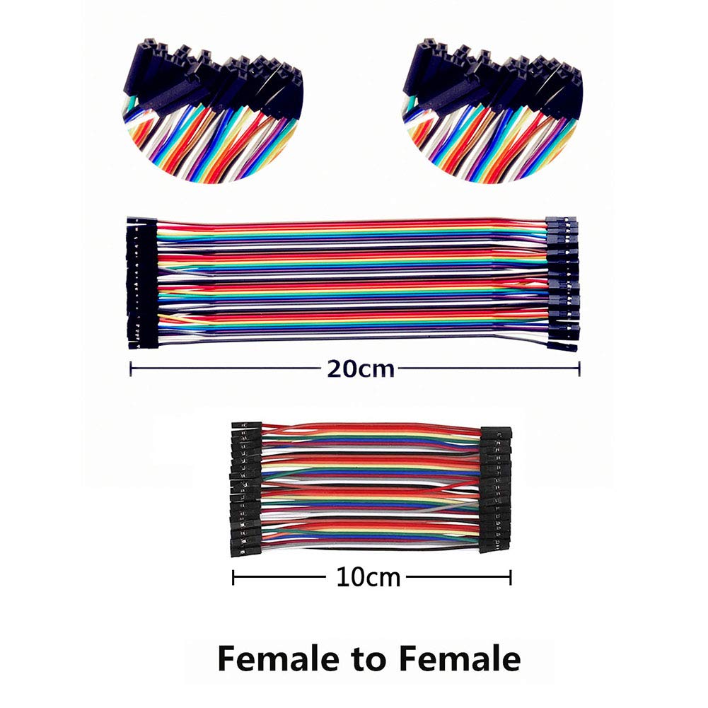 IZOKEE 240pcs Breadboard Jumper Wires Kit - 10cm & 20cm Solderless Wires (Male to Female, Male to Male, Female to Female) for Arduino, Raspberry Pi, Electronics Projects - Perfect for Prototyping, DIY Circuits & STEM Education