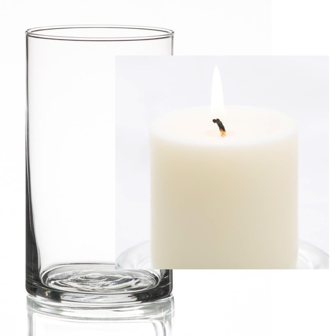 12 Pack Glass Cylinder Vases (6