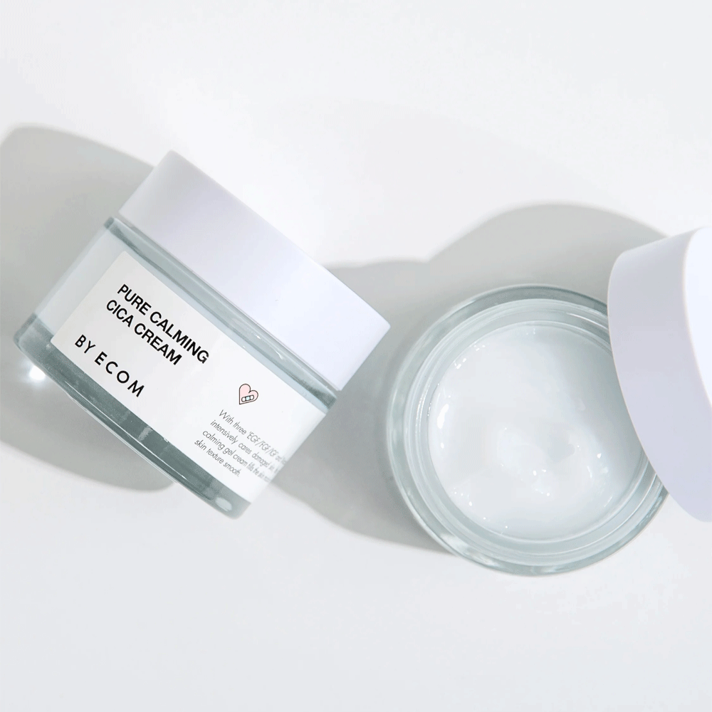 BY ECOM Pure Calming Cica Cream 50ml - Soothing Facial Moisturizer for Sensitive Skin - Perfect for Daily Skincare Routine & Post-Treatment Care