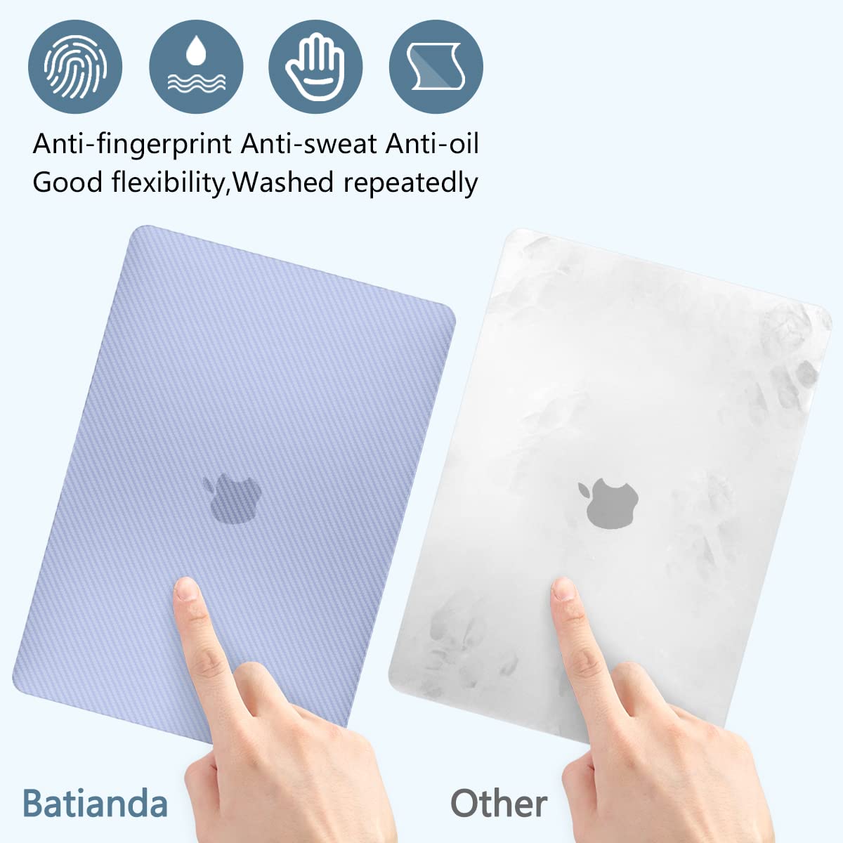 2022 Upgrade Ultra Thin Carbon Fiber MacBook Pro 13 Case - Compatible with M1/M2 Chip (A2338 A2251 A2289) 2020-2022 Models | Fashionable & Protective Cover in Blue | Perfect for Office, Travel & Daily Use