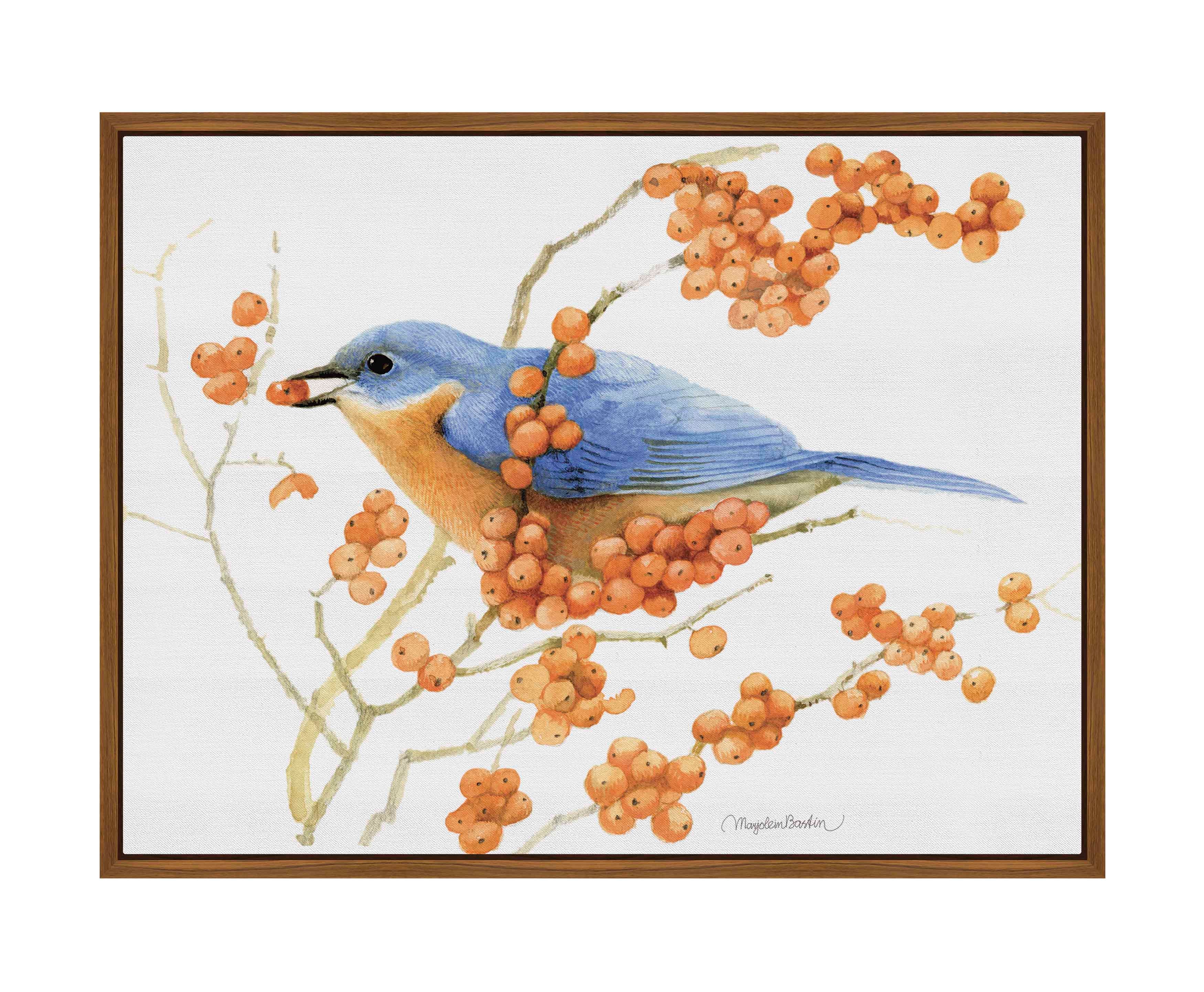Berry Feast Gallery Wrapped Canvas Wall Art - Modern Fruit Still Life Painting for Living Room, Bedroom & Kitchen Decor