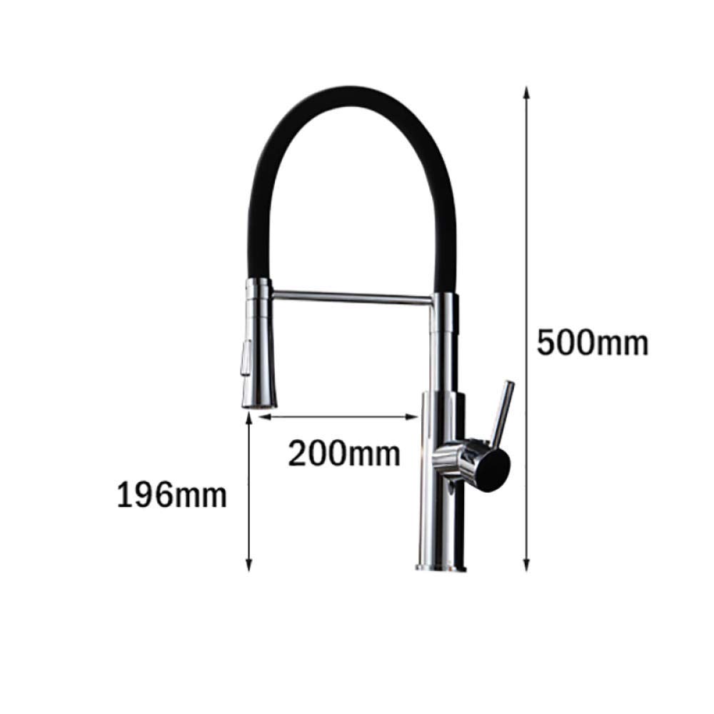 Pull Out Kitchen Faucet with Dual Spray Nozzle - Single Handle Deck Mounted Hot & Cold Water Mixer Tap for Sink - Perfect for Washing Dishes, Filling Pots & Cleaning Vegetables