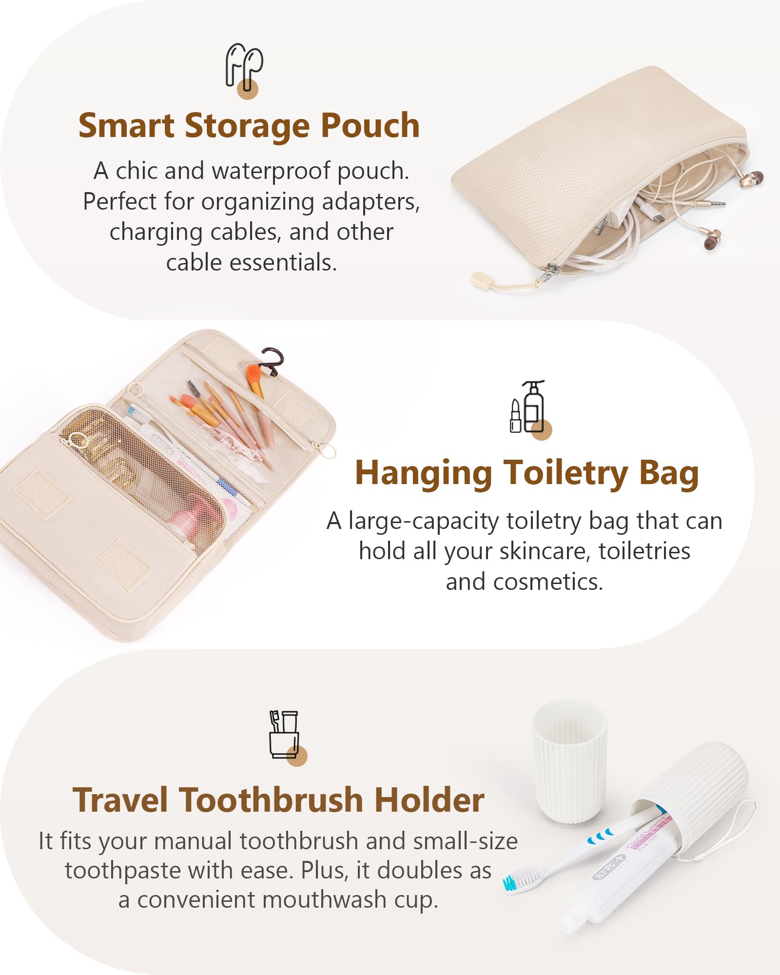 12-Piece Compression Packing Cubes Set - Expandable Luggage Organizers for Travel | Suitcase Storage Bags | Space-Saving Travel Essentials in Beige & Cream | Perfect for Business Trips, Vacations & Backpacking