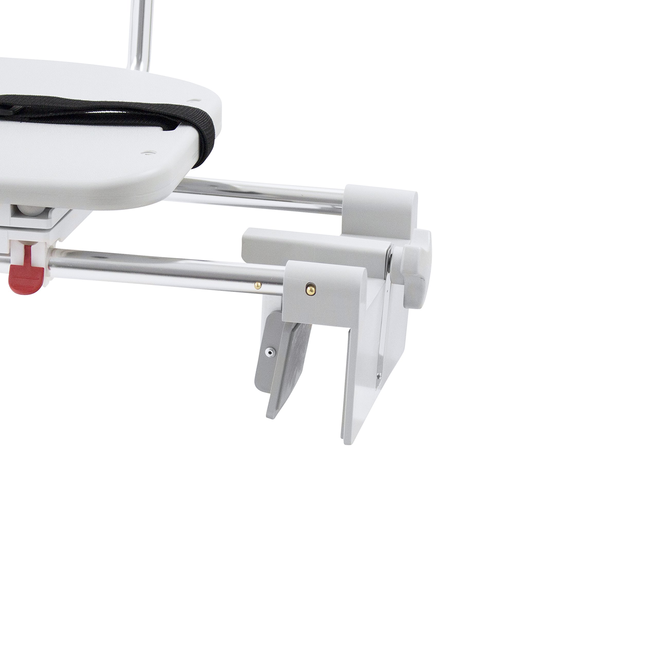 Eagle Health Supplies Tub-Mount Swivel Sliding Shower Transfer Bench with 360 Degree Rotation, Grab Bar & Rust-Resistant Design - Easy No-Tool Assembly for Elderly & Disabled Bathroom Safety