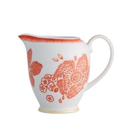 Vista Alegre Oscar De La Renta Coralina Milk Jug - Elegant Porcelain Creamer Pitcher for Coffee & Tea - Perfect for Breakfast, Afternoon Tea & Home Decor