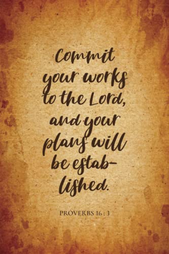 Bible Verse Art Print - Proverbs 16:3 Inspirational Gift for Faithful Men & Women - Perfect for Home Decor & Spiritual Encouragement