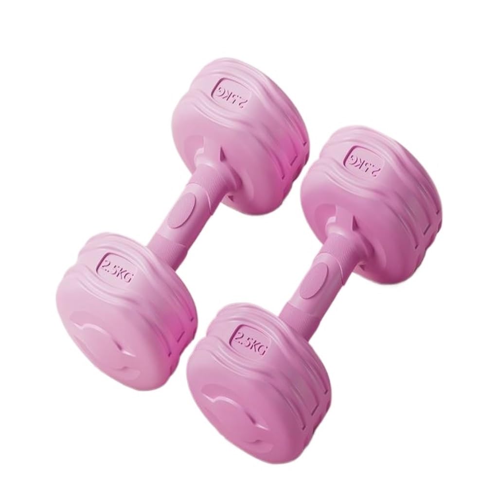 Pink 4kg Rubber Coated Dumbbells for Women - Home Workout Equipment for Arm Muscle Training & Strength Exercise - Perfect for Gym, Yoga, and Fitness Enthusiasts