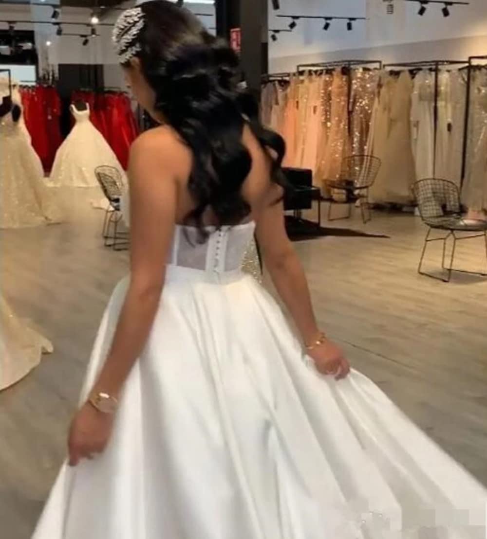 Elegant Strapless Lace Wedding Jumpsuit for Women with Detachable Skirt & Pant Suit - Perfect for Bridal Ceremony, Reception, and Formal Events